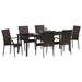 Set de masă pentru grădină 7 pcs Maro Oțel vopsit electrostatic - WALTI WALTI