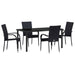 Set de masă pentru grădină 5 pcs Negru - WALTI WALTI