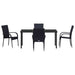 Set de masă pentru grădină 5 pcs Negru - WALTI WALTI