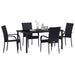 Set de masă pentru grădină 5 pcs Negru - WALTI WALTI