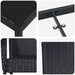 Set de masă pentru grădină 7 pcs Negru - WALTI WALTI
