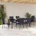 Set de masă pentru grădină 7 pcs Negru - WALTI WALTI