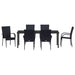 Set de masă pentru grădină 7 pcs Negru - WALTI WALTI