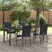 Set de masă pentru grădină 5 pcs Negru - WALTI WALTI