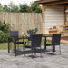 Set de masă pentru grădină 5 pcs Negru - WALTI WALTI