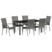 Set de masă pentru grădină 7 pcs Gri Oțel vopsit electrostatic - WALTI WALTI