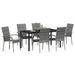 Set de masă pentru grădină 7 pcs Gri Oțel vopsit electrostatic - WALTI WALTI