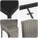 Set de masă pentru grădină 7 pcs Gri Oțel vopsit electrostatic - WALTI WALTI