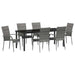 Set de masă pentru grădină 7 pcs Gri Oțel vopsit electrostatic - WALTI WALTI