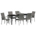 Set de masă pentru grădină 7 pcs Gri Oțel vopsit electrostatic - WALTI WALTI