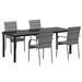 Set de masă pentru grădină 5 pcs Gri Oțel vopsit electrostatic - WALTI WALTI