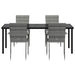 Set de masă pentru grădină 5 pcs Gri Oțel vopsit electrostatic - WALTI WALTI