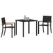 Set de masă pentru grădină 3 pcs Negru Rattan poli - WALTI WALTI
