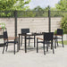 Set de masă pentru grădină 5 pcs Negru Rattan poli - WALTI WALTI