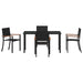 Set de masă pentru grădină 5 pcs Negru Rattan poli - WALTI WALTI