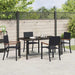 Set de masă pentru grădină 5 pcs Negru - WALTI WALTI