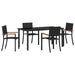 Set de masă pentru grădină 5 pcs Negru - WALTI WALTI