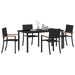 Set de masă pentru grădină 5 pcs Negru - WALTI WALTI