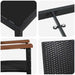 Set de masă pentru grădină 7 pcs Negru - WALTI WALTI