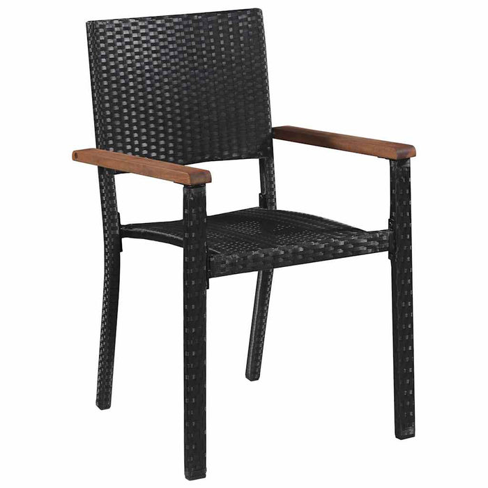 Set de masă pentru grădină 7 pcs Negru - WALTI WALTI