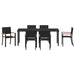 Set de masă pentru grădină 7 pcs Negru - WALTI WALTI