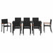 Set de masă pentru grădină 9 pcs Negru - WALTI WALTI