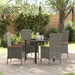 Set Masă Grădină cu pernă 5 pcs Gri 80 x 80 x 73 cm - WALTI WALTI