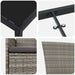 Set masă grădină cu pernă 5 pcs Gri 140 x 70 x 73 cm - WALTI WALTI