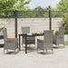 Set masă grădină cu pernă 5 pcs Gri 140 x 70 x 73 cm - WALTI WALTI