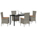 Set masă grădină cu pernă 5 pcs Gri 140 x 70 x 73 cm - WALTI WALTI