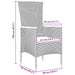 Set masă grădină cu pernă 5 pcs Gri 140 x 70 x 73 cm - WALTI WALTI
