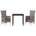 Scaune de Exterior 3 pcs Gri Gri închis 80 x 80 x 73 cm - WALTI WALTI
