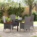Scaune de exterior cu pernă 5 pcs Gri 80 x 80 x 73 cm Rattan PE - WALTI WALTI