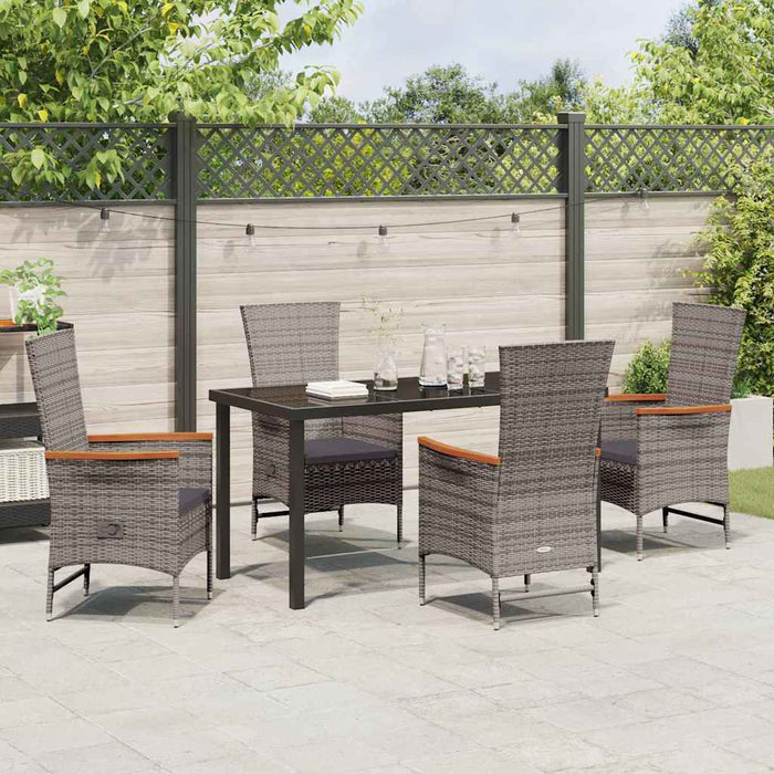 Scaune de Exterior 5 pcs Gri Gri închis 140 x 70 x 73 cm - WALTI WALTI