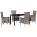 Scaune de Exterior 5 pcs Gri Gri închis 140 x 70 x 73 cm - WALTI WALTI
