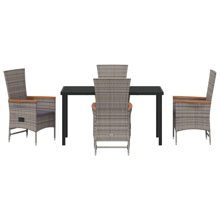 Scaune de Exterior 5 pcs Gri Gri închis 140 x 70 x 73 cm - WALTI WALTI