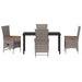 Scaune de Exterior 5 pcs Gri Gri închis 140 x 70 x 73 cm - WALTI WALTI