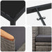 Set de masă pentru grădină cu pernă 5 pcs Gri Rattan poli - WALTI WALTI