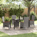 Set de masă pentru grădină cu pernă 5 pcs Gri Rattan poli - WALTI WALTI