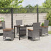 Set de masă pentru grădină cu pernă 5 pcs Gri Rattan poli - WALTI WALTI