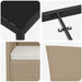 Set de Masă pentru Grădină 5 pcs Bej Negru 140 x 70 x 73 cm - WALTI WALTI
