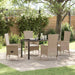 Set de scaune de exterior cu pernă 5 pcs Beige, Alb crem - WALTI WALTI