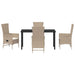 Set de scaune de exterior cu pernă 5 pcs Beige, Alb crem - WALTI WALTI