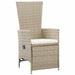 Set de scaune de grădină reclinabile 5 pcs Bej 140 x 70 x 73 cm - WALTI WALTI