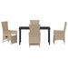 Set de scaune de grădină reclinabile 5 pcs Bej 140 x 70 x 73 cm - WALTI WALTI