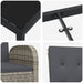 Set de masă pentru grădină cu pernă 7 pcs Gri poliratan - WALTI WALTI