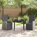 Set de Dining pentru Grădină 3 pcs Gri 80 x 80 x 73 cm ratan PE - WALTI WALTI