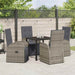 Set Masă Grădină cu pernă 5 pcs Gri 80 x 80 x 73 cm - WALTI WALTI