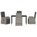 Set dining grădină cu pernă 5 pcs Gri 140 x 70 x 73 cm - WALTI WALTI