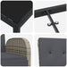 Set de masă pentru grădină cu pernă 7 pcs Gri poliratan - WALTI WALTI